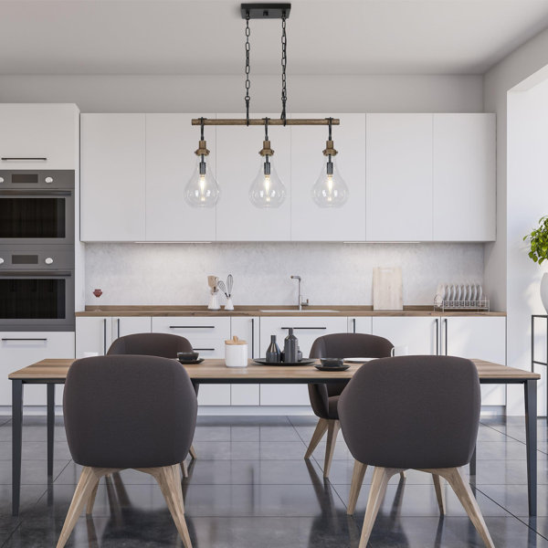 17 Stories Ammanda 3 - Light Small Kitchen Island Pendant Chandelier ...